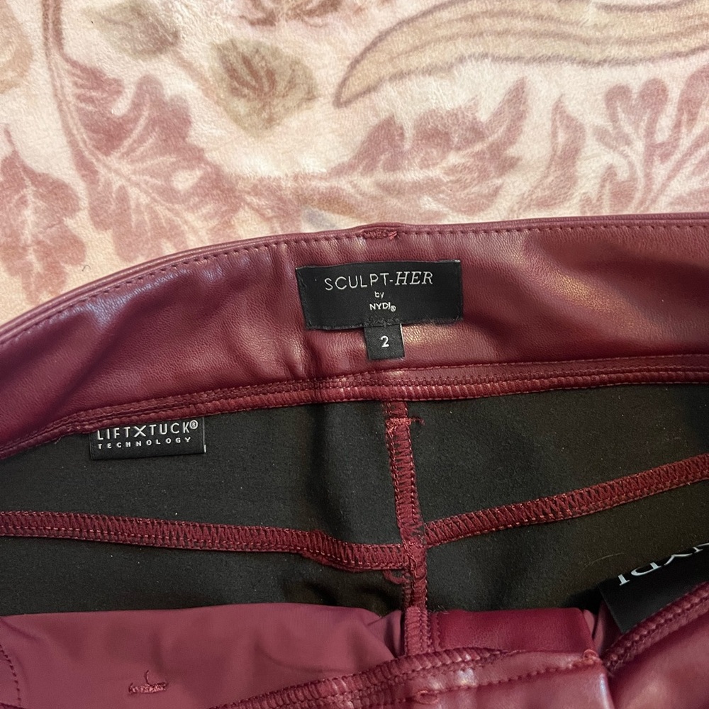 NYJD Faux Leather Straight Ankle Pants - Picture 7 of 8